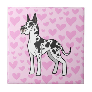 Great Dane Love (cropped) Tile