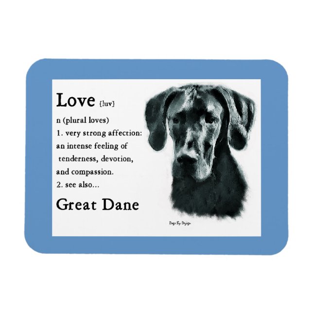 Great Dane Love Is Magnet (Horizontal)