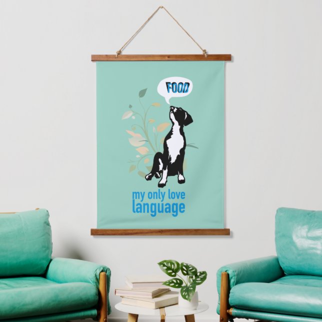 Great Dane love language  Hanging Tapestry (Living Room)