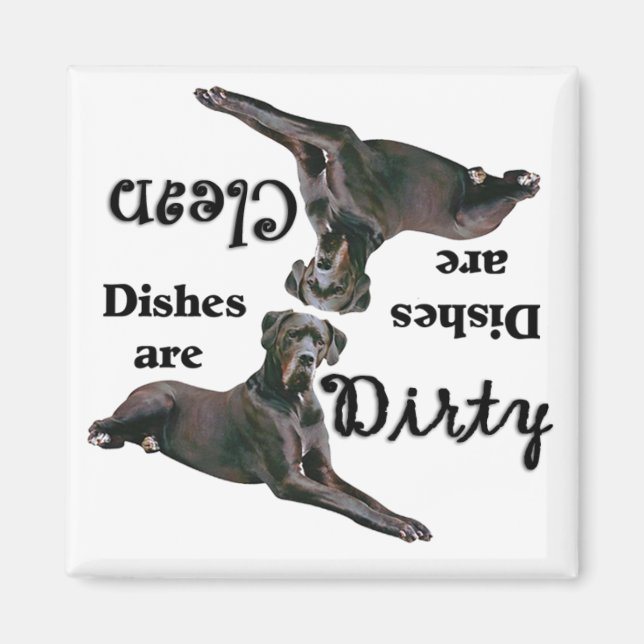 Great Dane Lovers Dishwasher Magnet (Front)
