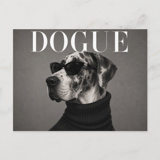 Great Dane Luxury Haute Couture Postcard (Front)