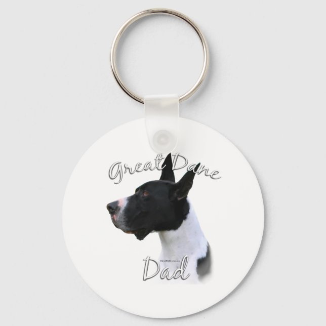 Great Dane (mantle) Dad 2 Key Ring (Front)