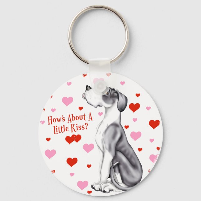 Great Dane Mantle UC Kiss Key Ring (Front)