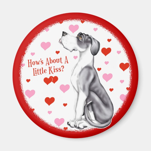 Great Dane Mantle UC Kiss Magnet (Front)