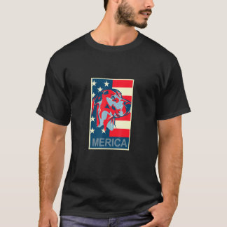 Great Dane Merica 4th Of July Dog Puppy Tee