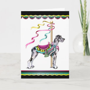 Great Dane Merle Carousel UC - Customised Card