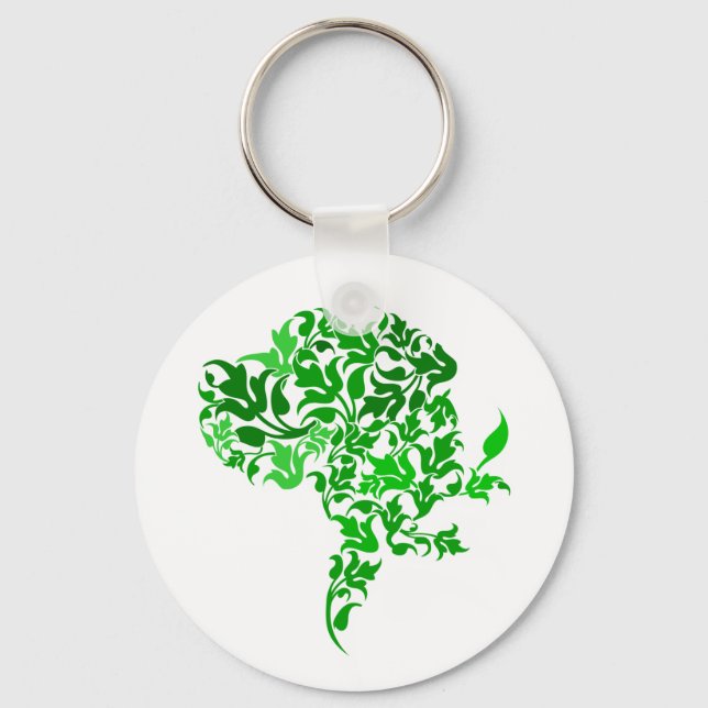 Great Dane Modern Key Ring (Front)