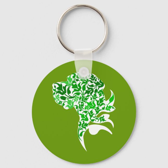 Great Dane Modern Key Ring (Front)
