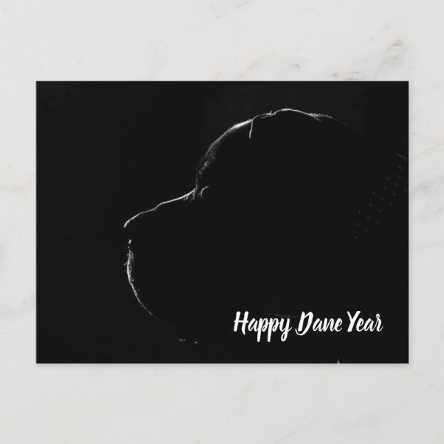 Great Dane modern portrait Holiday Postcard (Front)