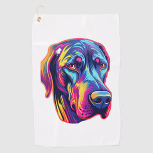 Great Dane Neon Design Golf Towel