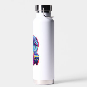 Great Dane Neon Design Water Bottle
