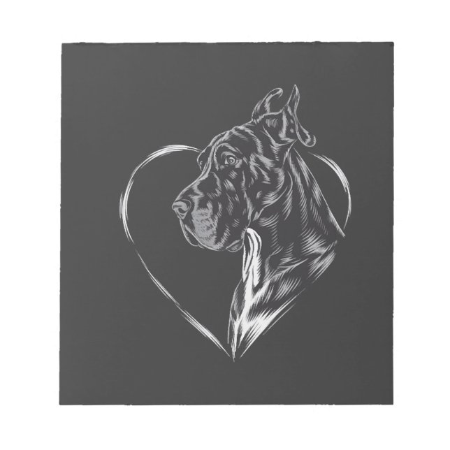 Great Dane  Notepad (Front)