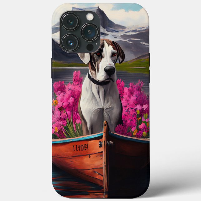 Great Dane on a Paddle: A Scenic Adventure Case-Mate iPhone Case (Back)