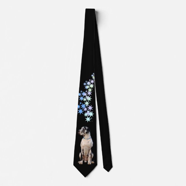 Great Dane on black Tie (Front)