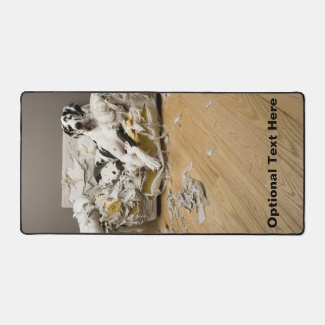 Great Dane on Chewed Sofa Desk Mat Pet Sitter (Front)