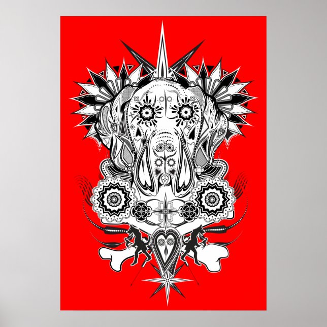 Great Dane pattern poster (Front)