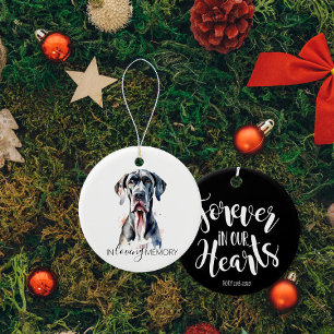 Great Dane pet Memorial christmas keepsake Ceramic Tree Decoration