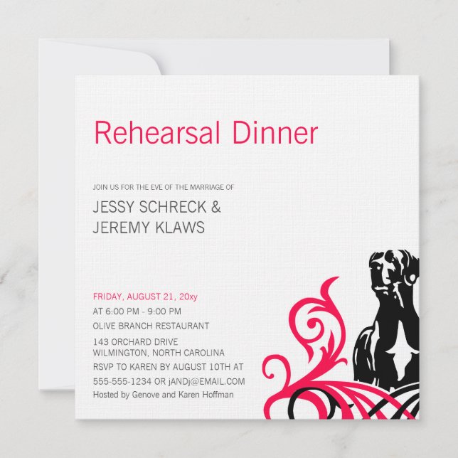 Great Dane pink Invitation (Front)