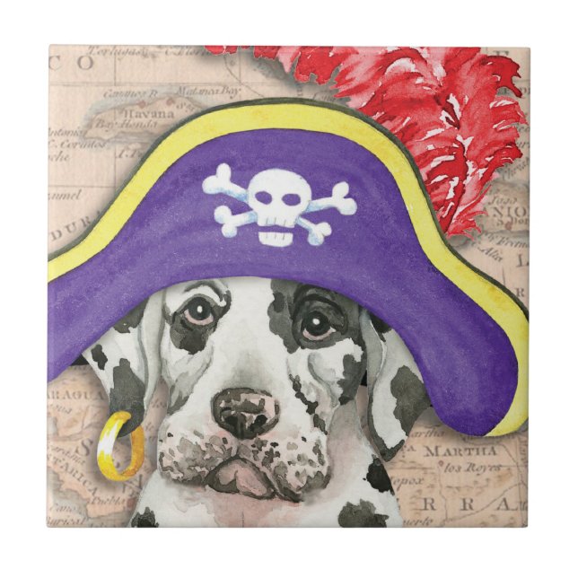 Great Dane Pirate Tile (Front)