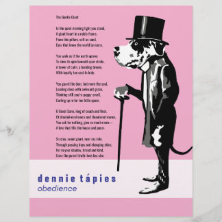 Great Dane Poem Flyer