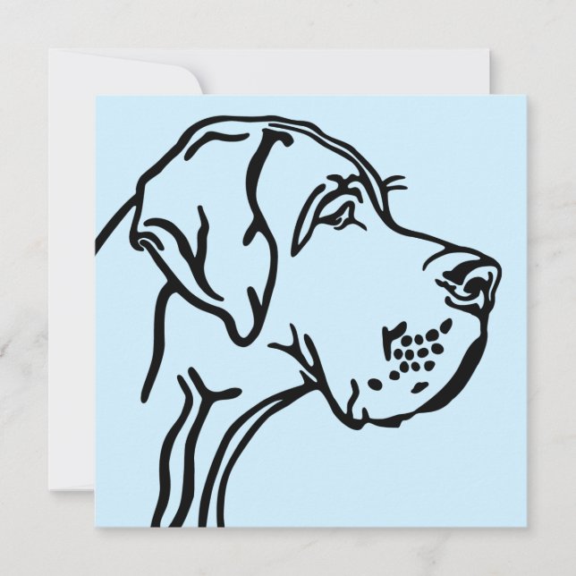 Great Dane Portrait Card (Front)
