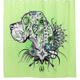 Great Dane Portrait Shower Curtain