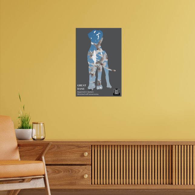 Great Dane Poster pigeon  (Living Room 2)