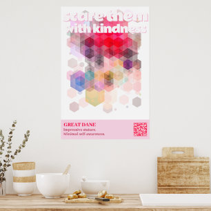 Great Dane Poster Scare them with kindness