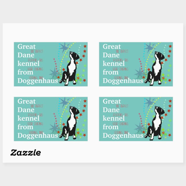 Great Dane puppies for sale  Rectangular Sticker (Sheet)