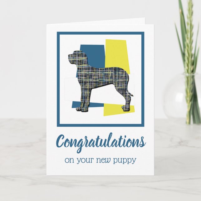 Great Dane Puppy Congratulations Greeting Card (Front)