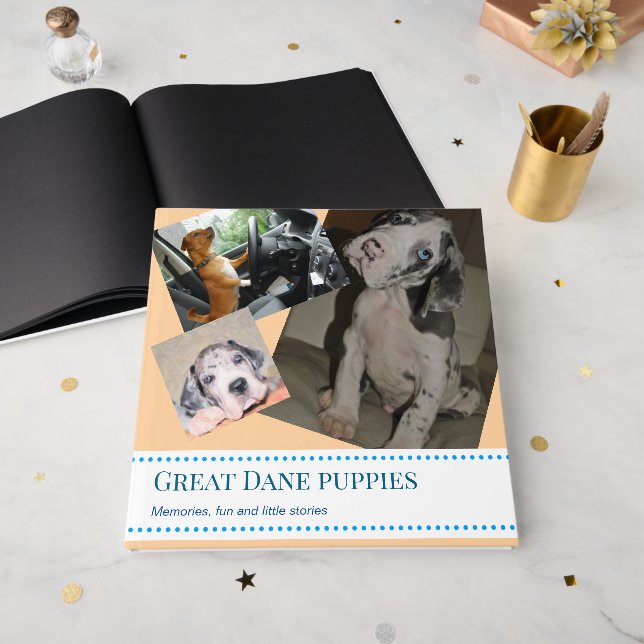 Great Dane Puppy Guest Book  (Front Open)