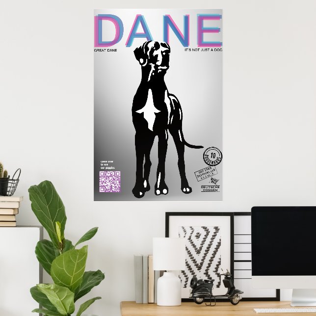 Great Dane Puppy Selling Poster (Home Office)