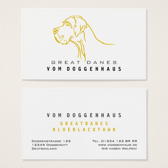 Great Dane Pure Drawing (Front & Back)