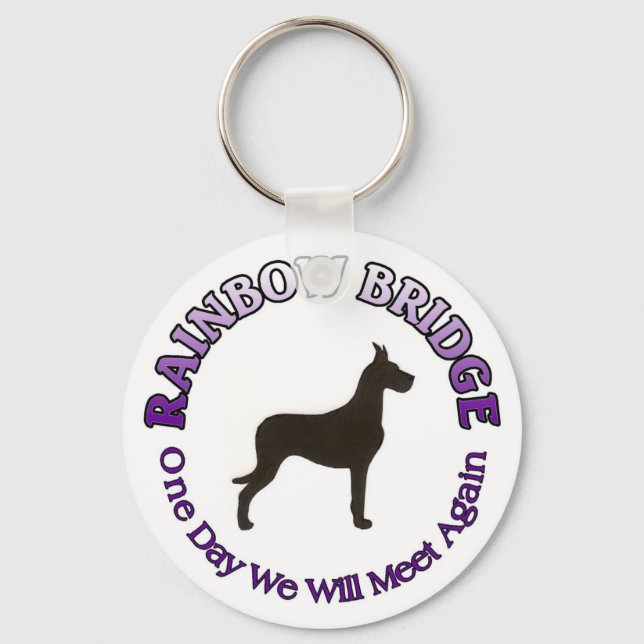 GREAT DANE RAINBOW BRIDGE KEYCHAIN (Front)