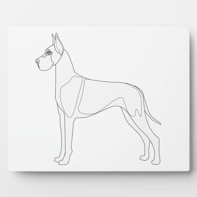 Great Dane Ready to Colour Plaque (Front)