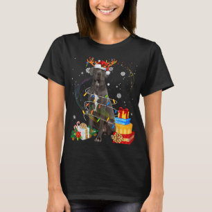Great Dane Reindeer Christmas Lights Funny Dog Xma T-Shirt