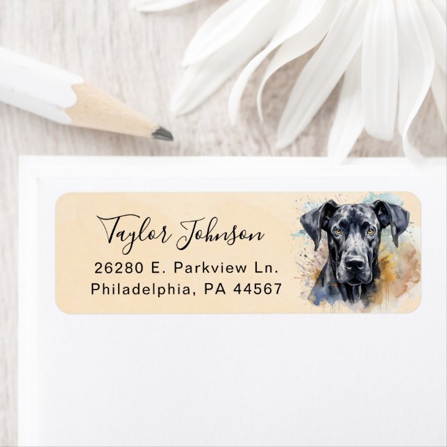 Great Dane Return Address Label (Insitu)