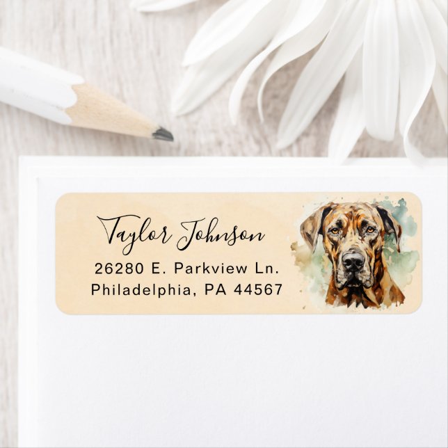 Great Dane Return Address Label (Insitu)