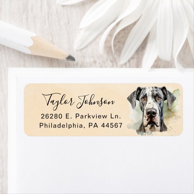 Great Dane Return Address Label (Insitu)
