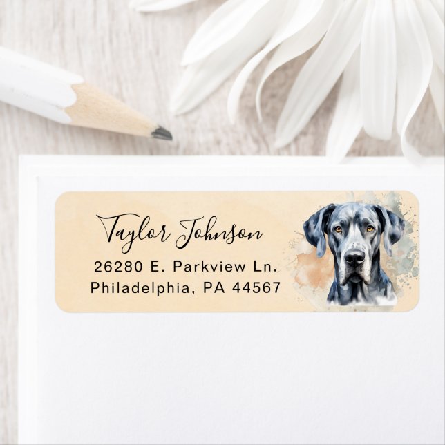 Great Dane Return Address Label (Insitu)