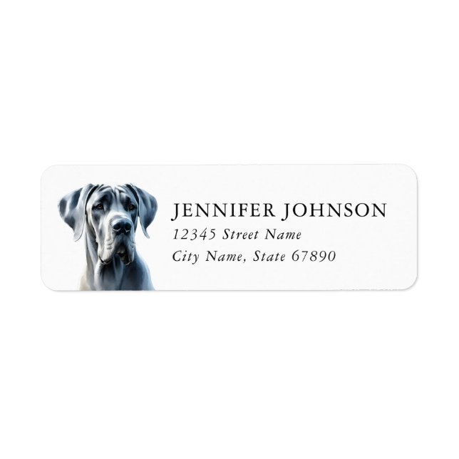 Great Dane Return Address Labels (Front)