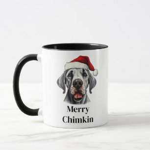 Great Dane Santa Hat Christmas Mug