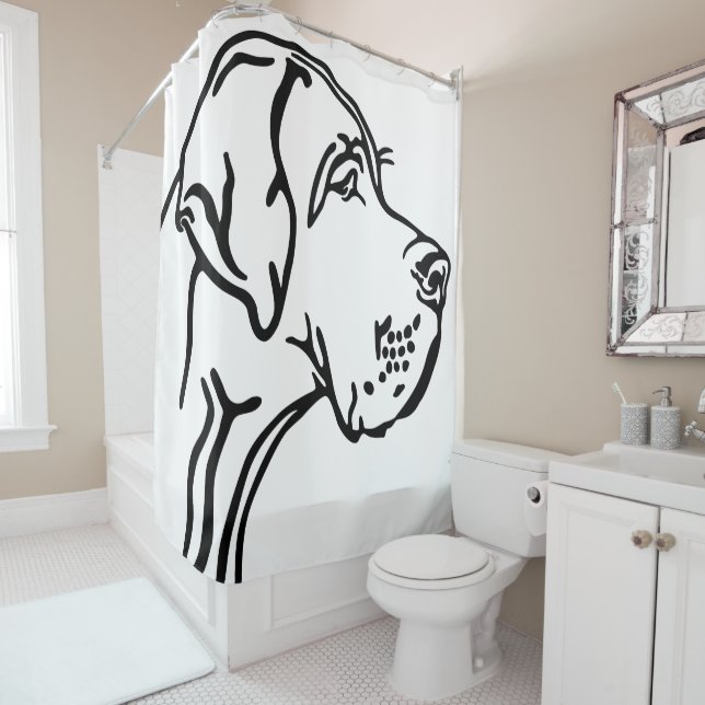 Great Dane Shower Curtain (In Situ)