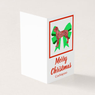 Great Dane Silhouette Christmas Dog & Green Bow