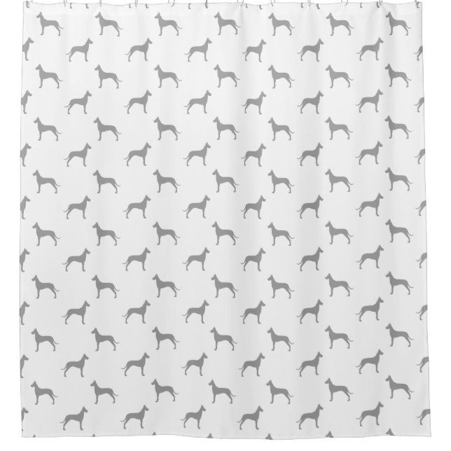 Great Dane Silhouettes Pattern Shower Curtain (Front)
