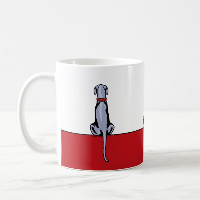 Great Dane Sit Blue UC Coffee Mug (Left)