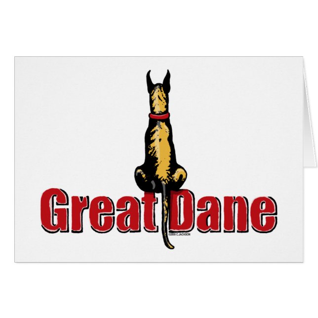 Great Dane Sit Brindle (Front Horizontal)