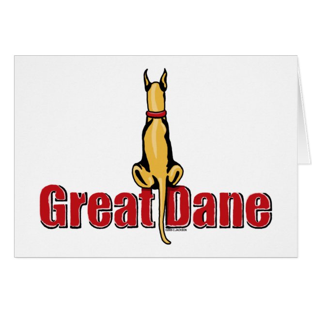 Great Dane Sit Fawn (Front Horizontal)