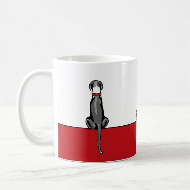 Great Dane Sit Mantle UC Coffee Mug (Left)