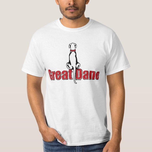 Great Dane Sit White UC T-Shirt (Front)